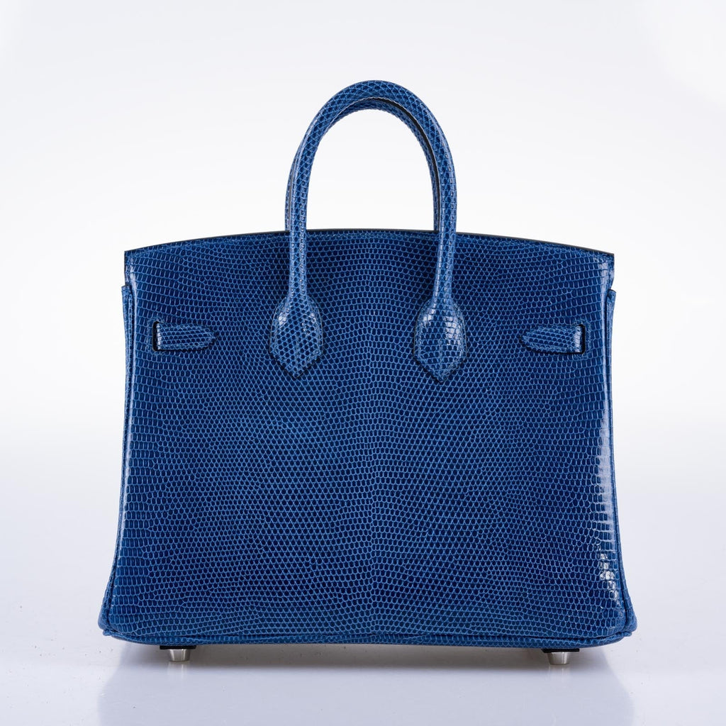 Hermès Birkin 25 Blue Sapphire Niloticus Lizard Palladium Hardware