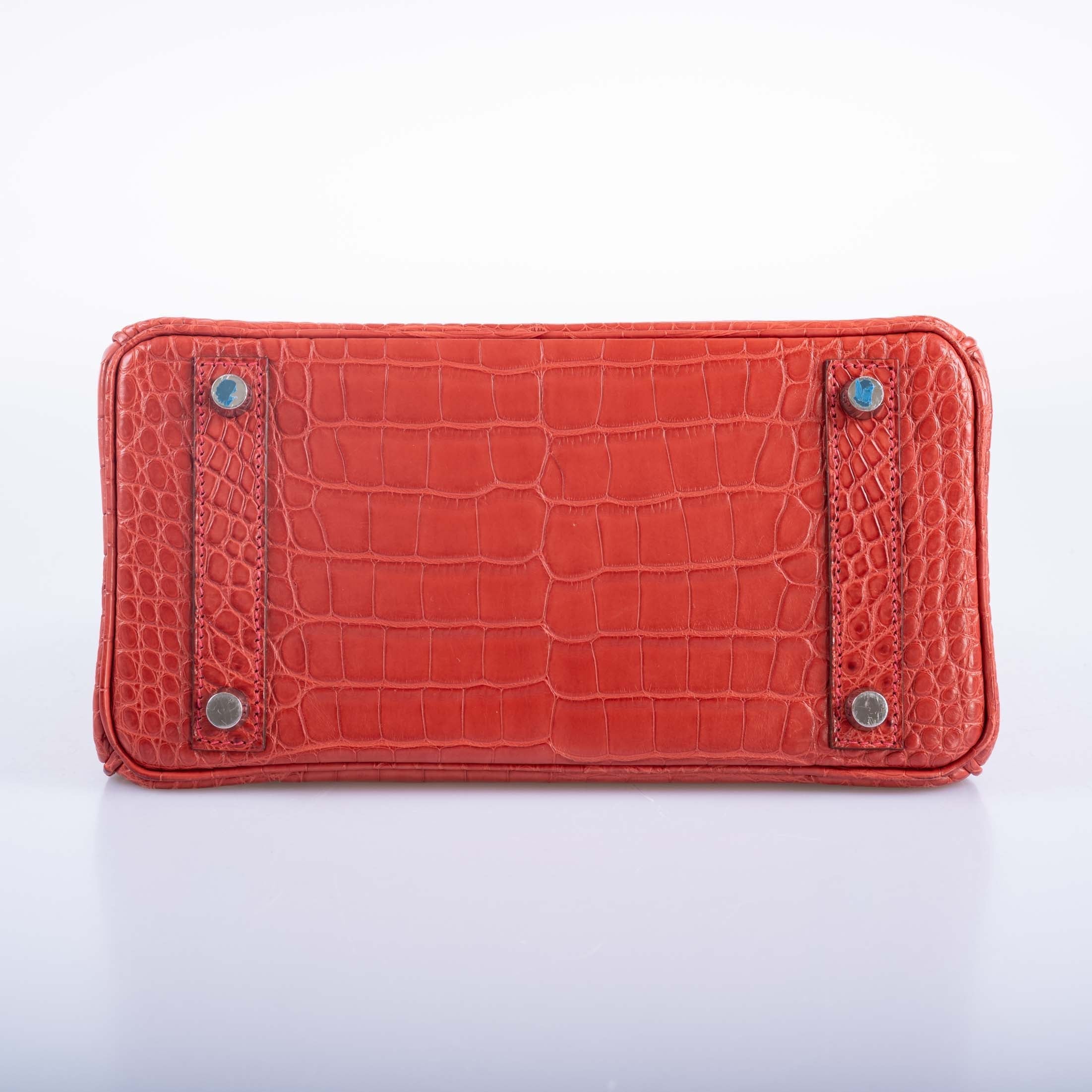 Hermès Birkin 25 Bougainville Matte Alligator Palladium Hardware