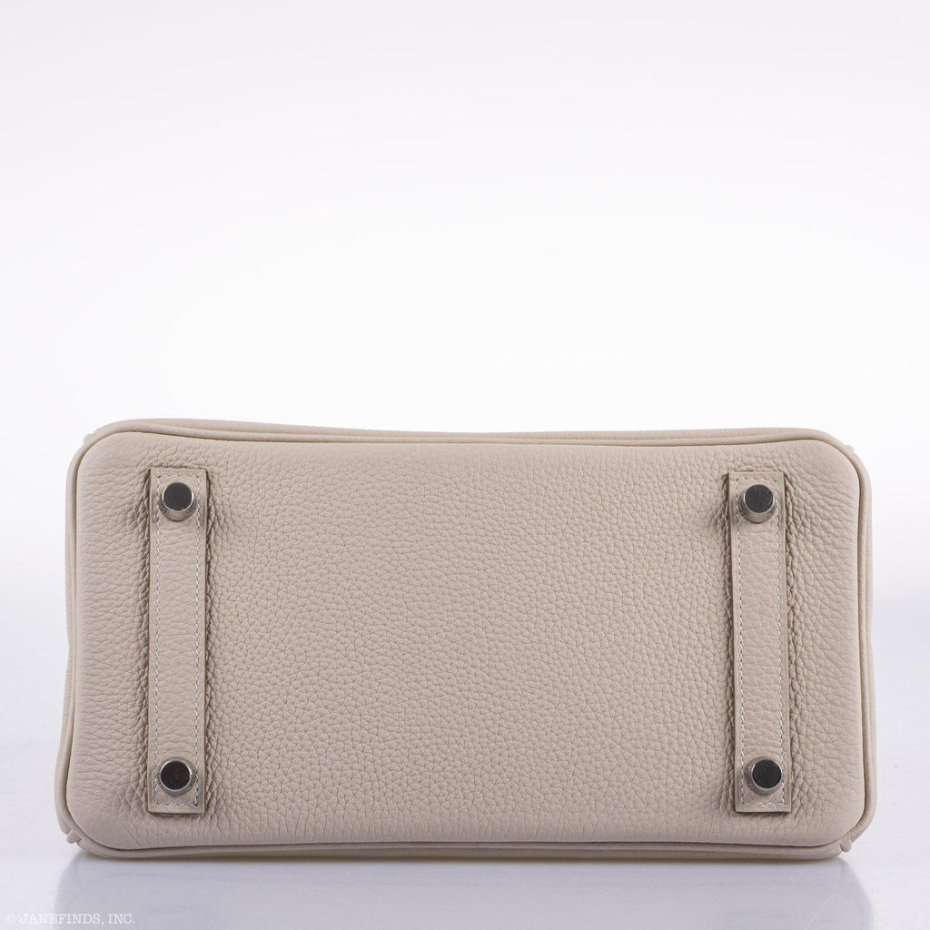 Hermès Birkin 25 Craie Togo Palladium Hardware - 2020, Y