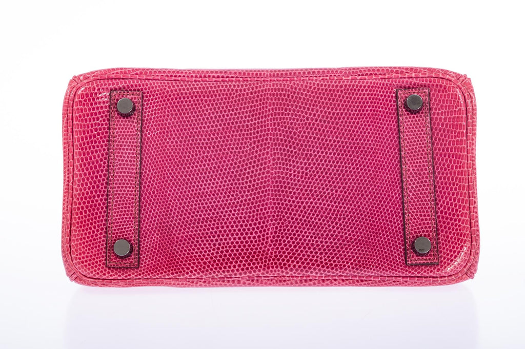Hermès Birkin 25 Fuchsia Lizard Palladium Hardware
