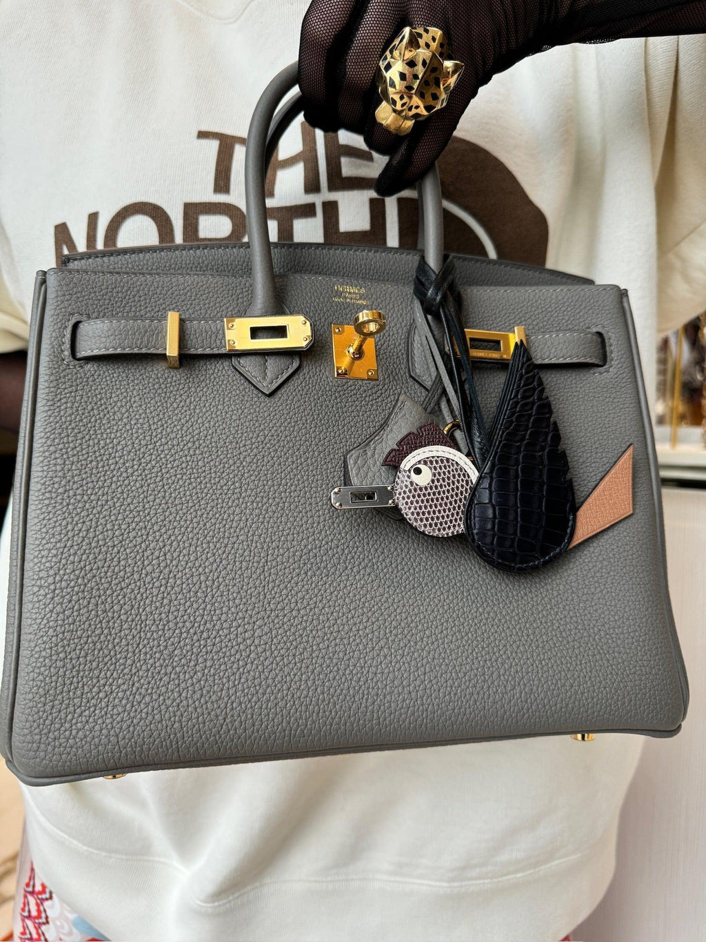 Hermès Birkin 25 Gris Meyer Togo Gold Hardware