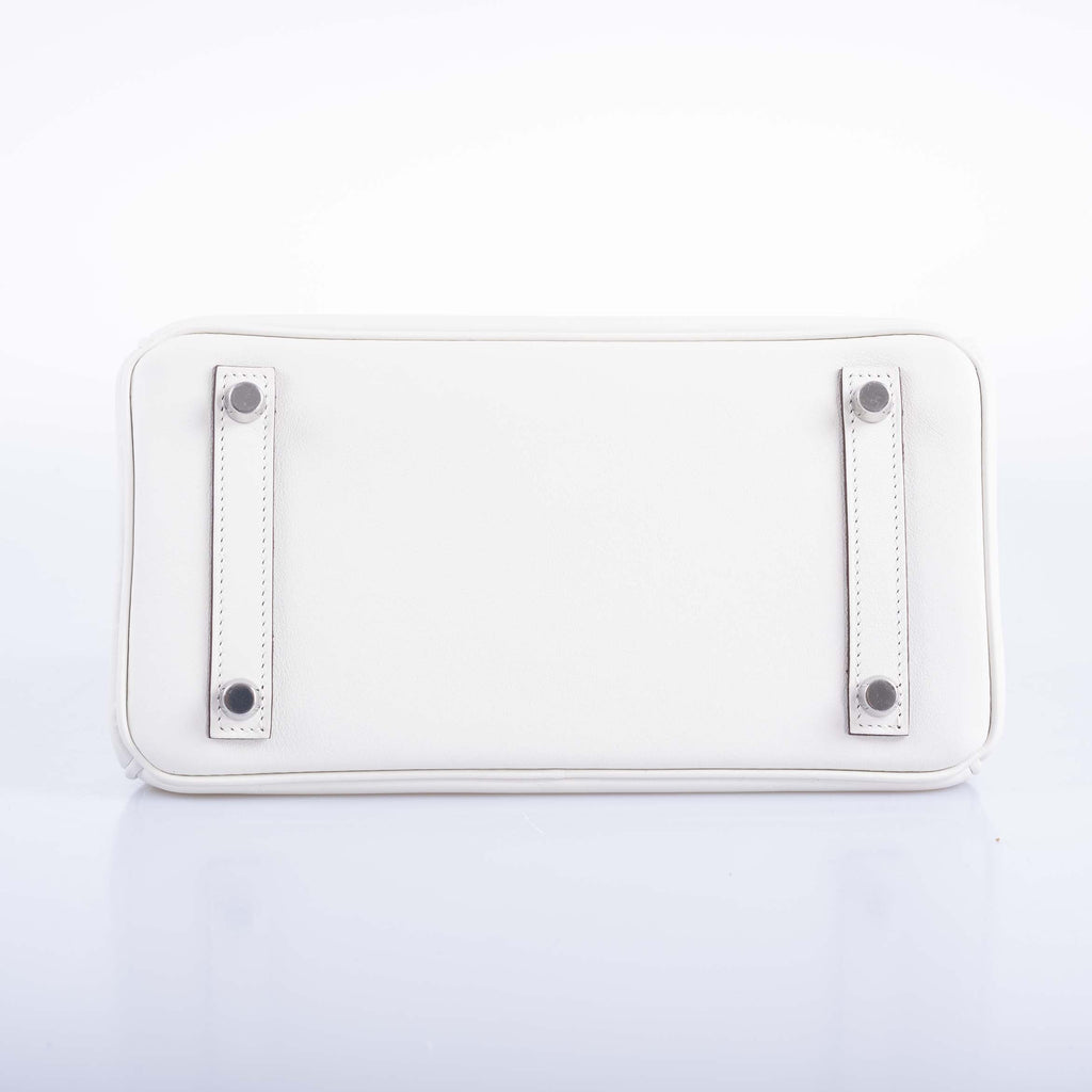 Hermès Birkin 25 In and Out Blanc Swift with Palladium Hardware