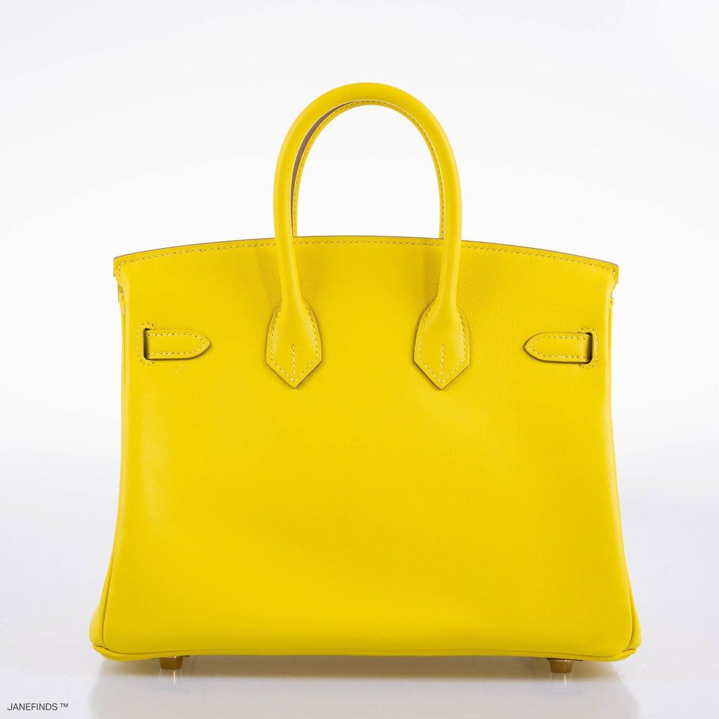 Hermès Birkin 25 Lime Swift Leather Gold Hardware - 2019, D