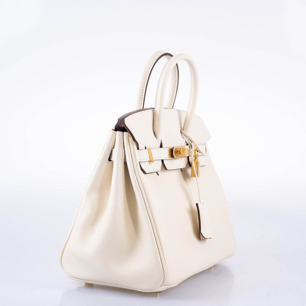 Hermès Birkin 25 Nata Swift leather Gold Hardware - 2021, Z