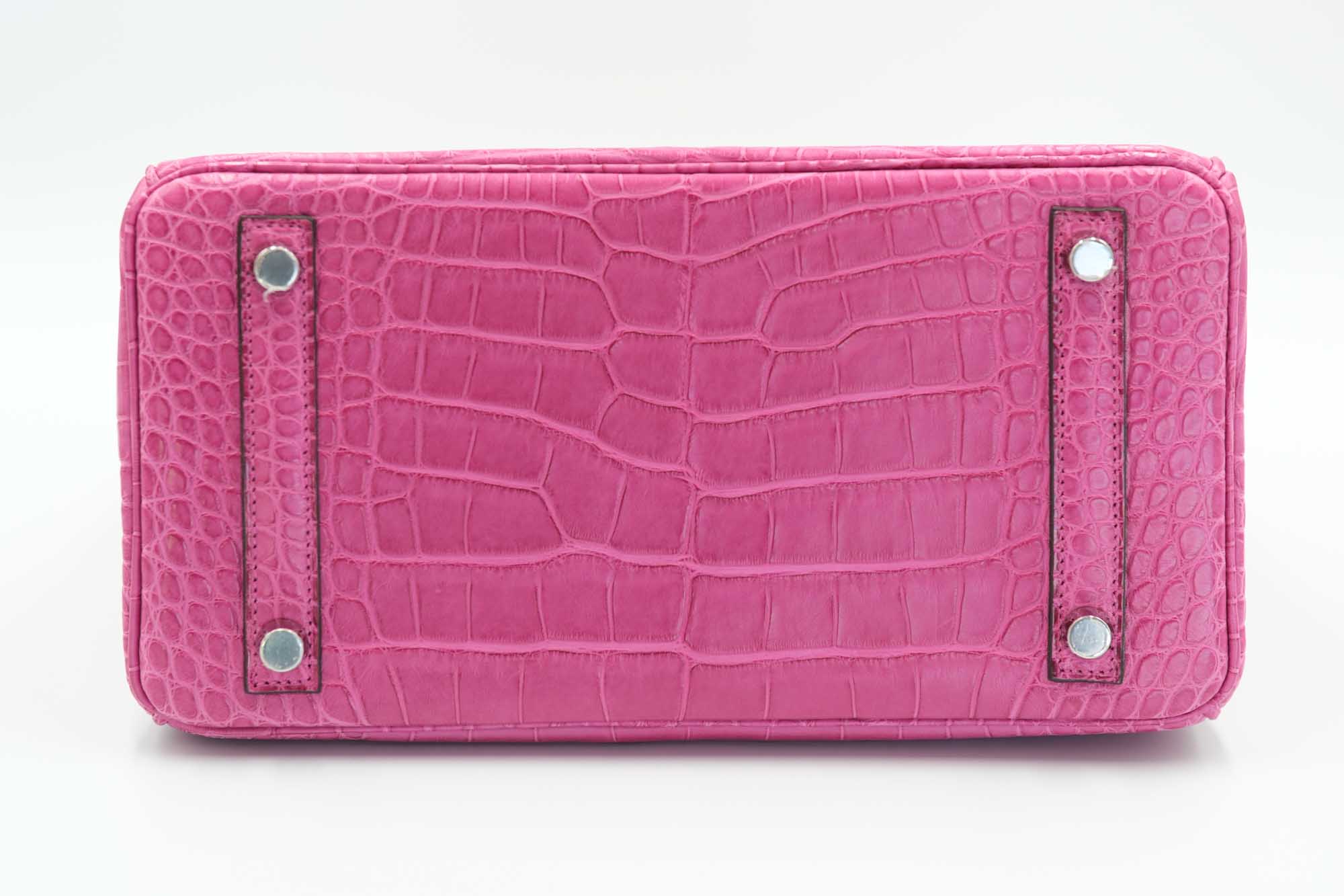 Hermès Birkin 25 Rose Sheherazade Matte Alligator Palladium Hardware