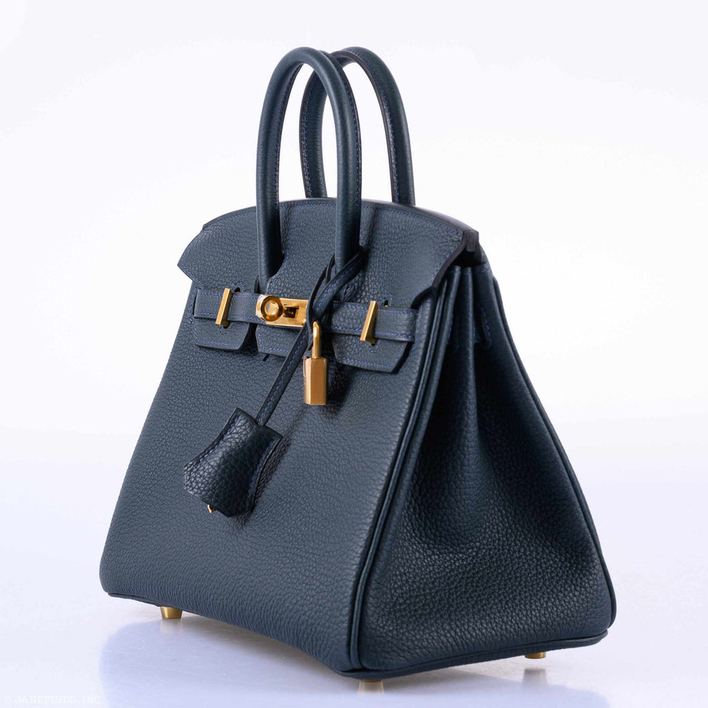 Hermès Birkin 25 Vert Rousseau Togo Gold Hardware