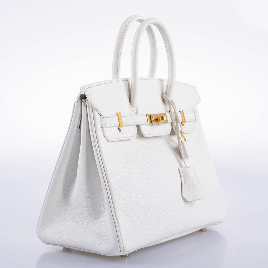 Hermès Birkin 25 White Epsom with Gold Hardware - 2013, Q Square