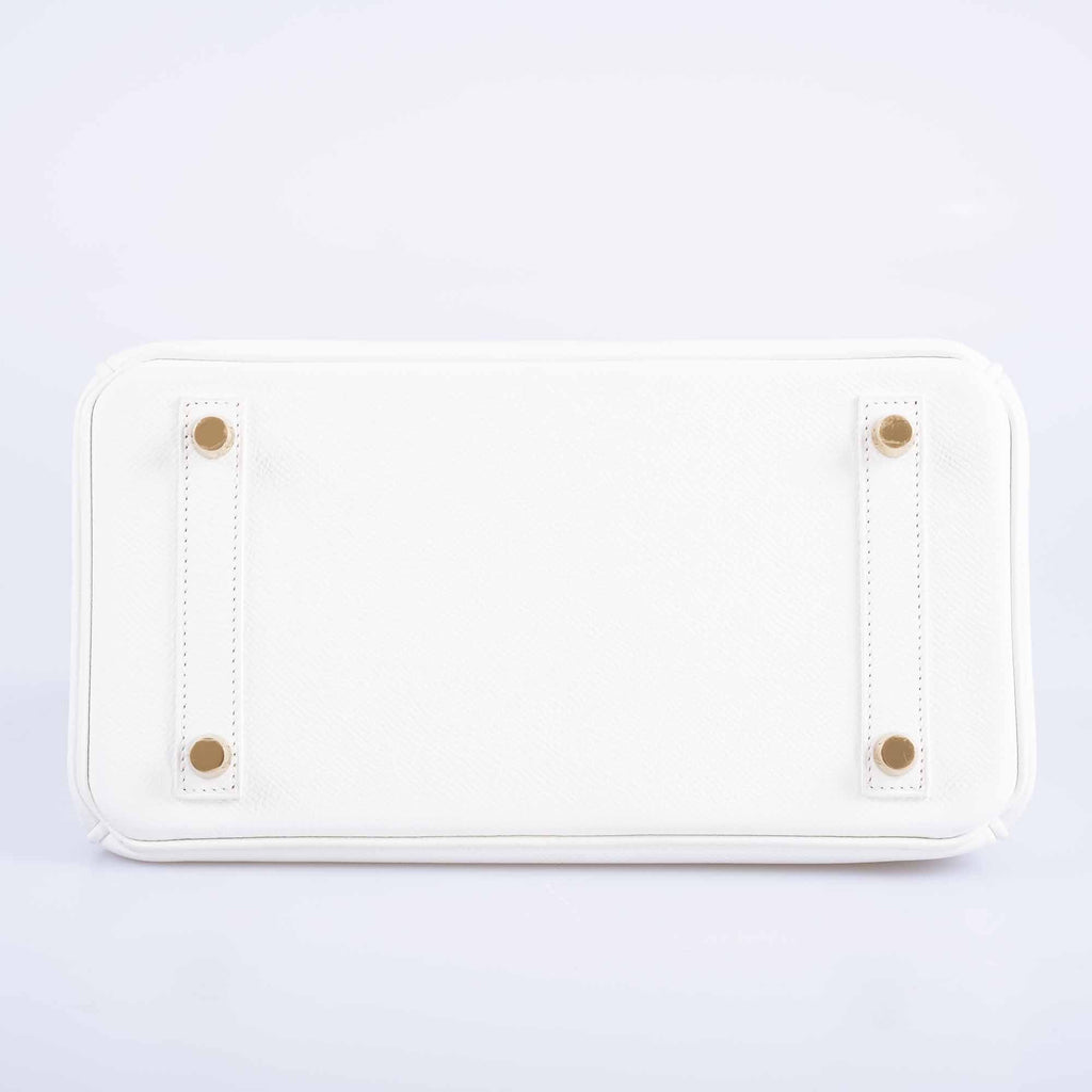 Hermès Birkin 25 White Epsom with Gold Hardware