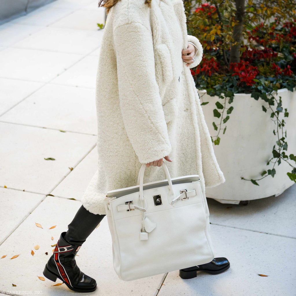 Hermès Birkin 28 HAC White Epsom Palladium Hardware - K Square