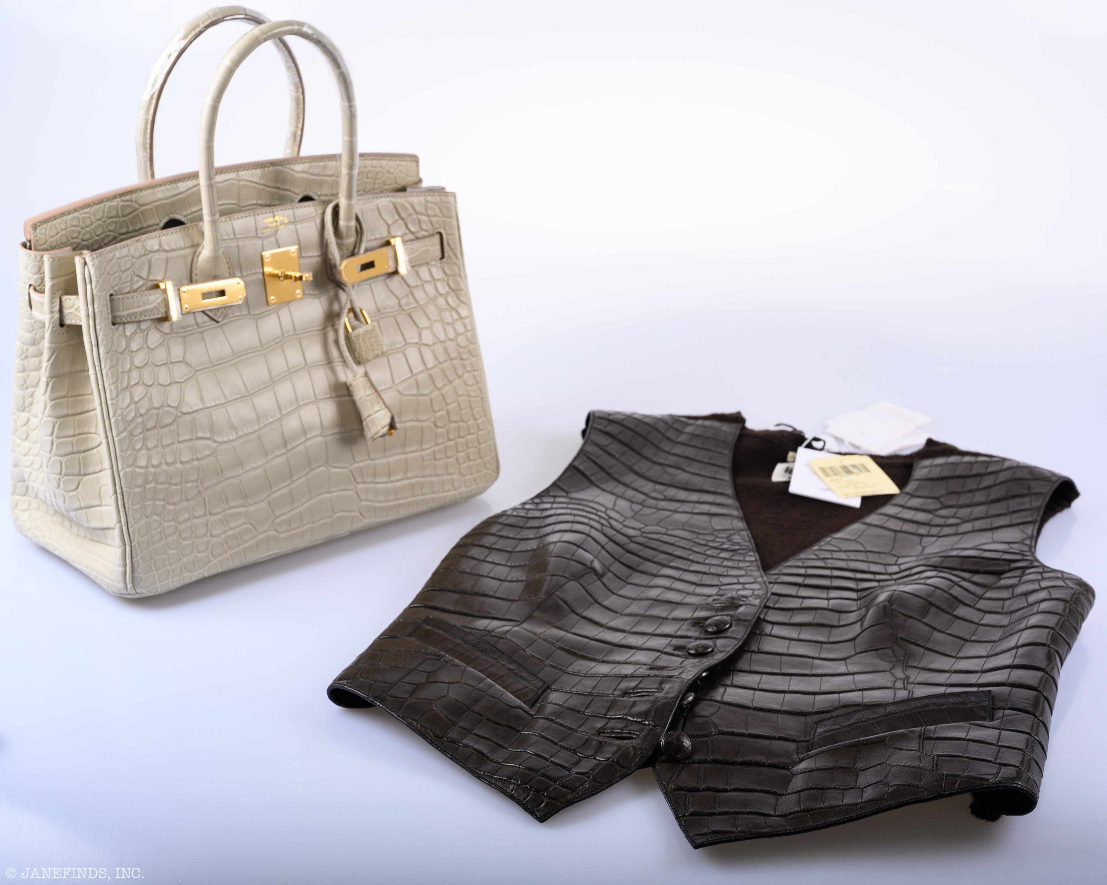 Hermès Birkin 30 Beton Matte Alligator Gold Hardware - A