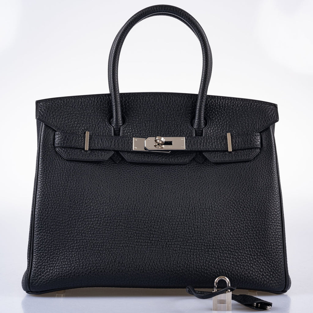 Hermès Birkin 30 Bi-Color Black Togo and Orange H Palladium Hardware