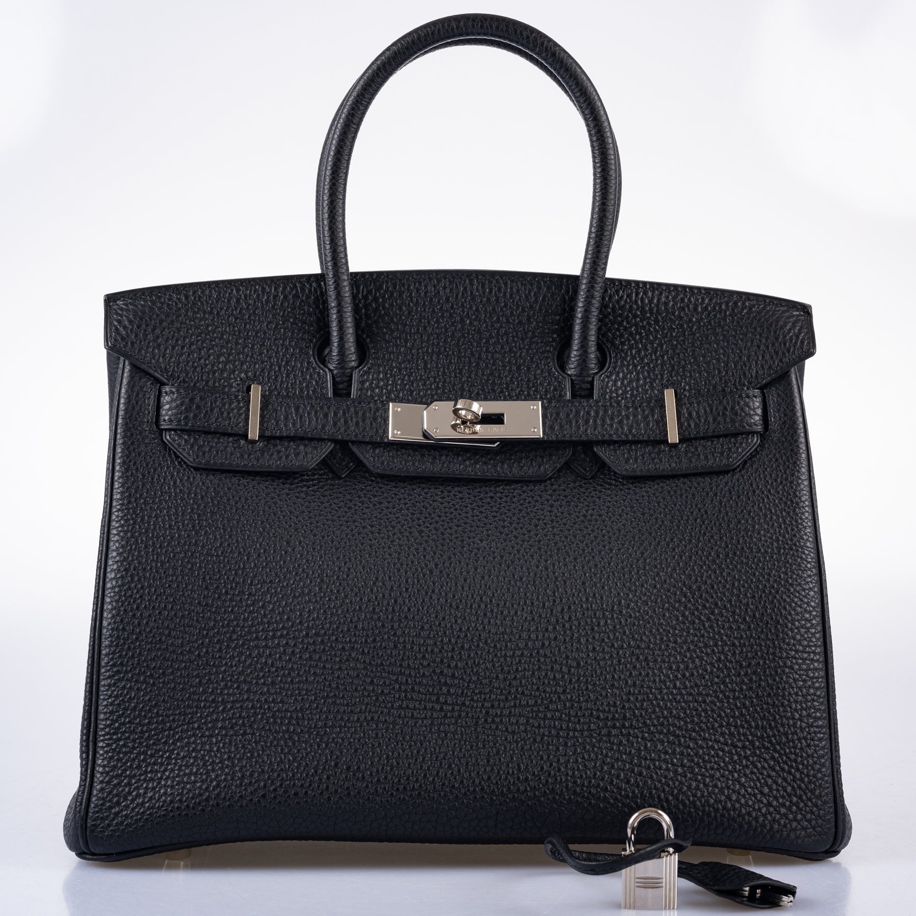 Hermès Birkin 30 Bi-Color Black Togo and Orange H Palladium Hardware