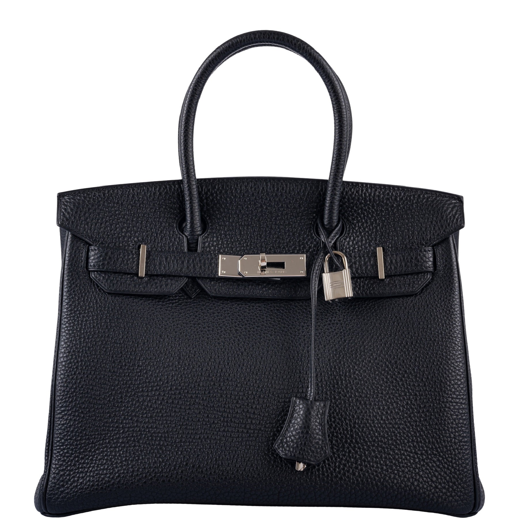 Hermès Birkin 30 Bi-Color Black Togo and Orange H Palladium Hardware