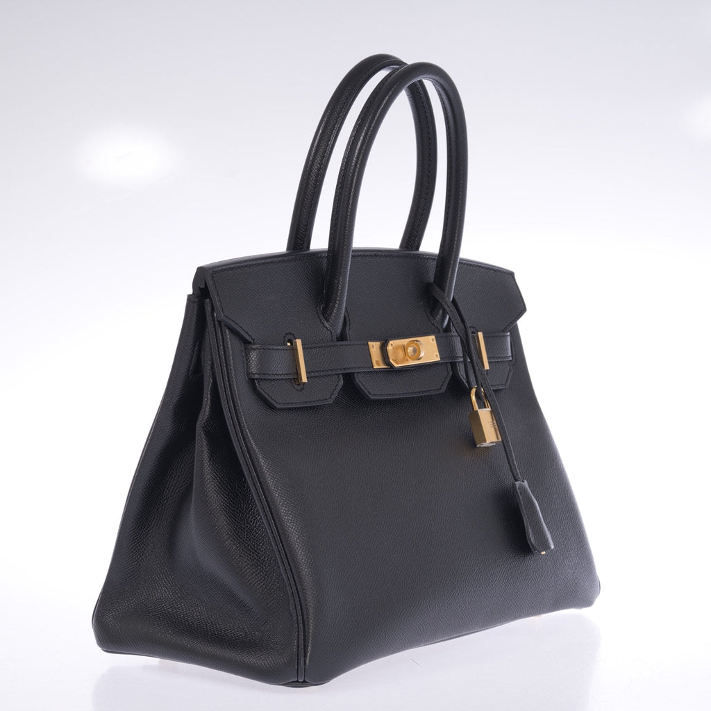 Hermès Birkin 30 Black Epsom Gold Hardware