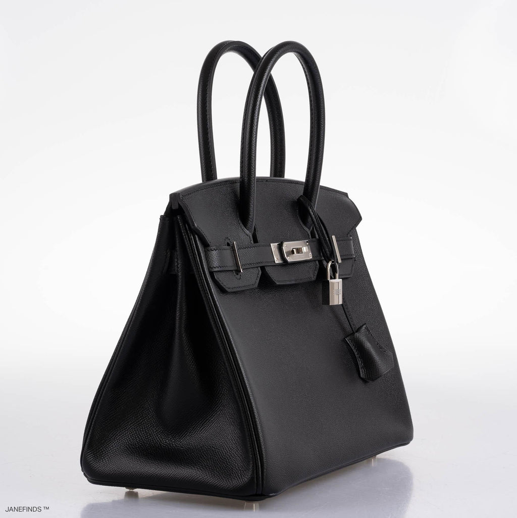 Hermès Birkin 30 Black Epsom with Palladium Hardware - 2019, D