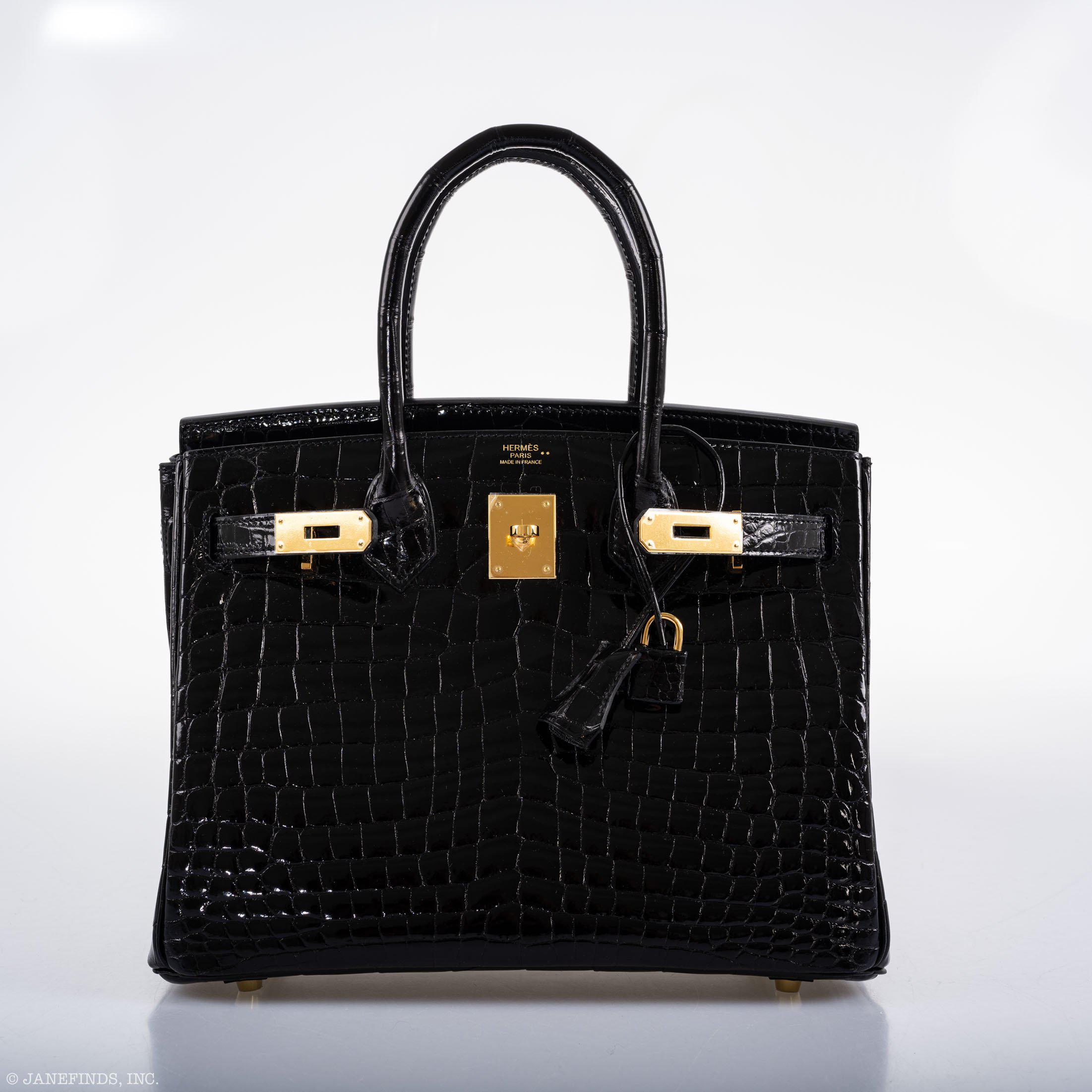 Hermès Birkin 30 Black Nilo Crocodile Gold Hardware - 2019, D