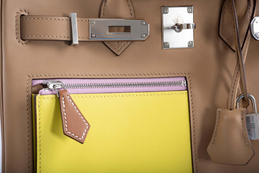 Hermès Birkin 30 Colormatic Chai, Lime, Blue Brume, Cassis Swift Leather Palladium Hardware