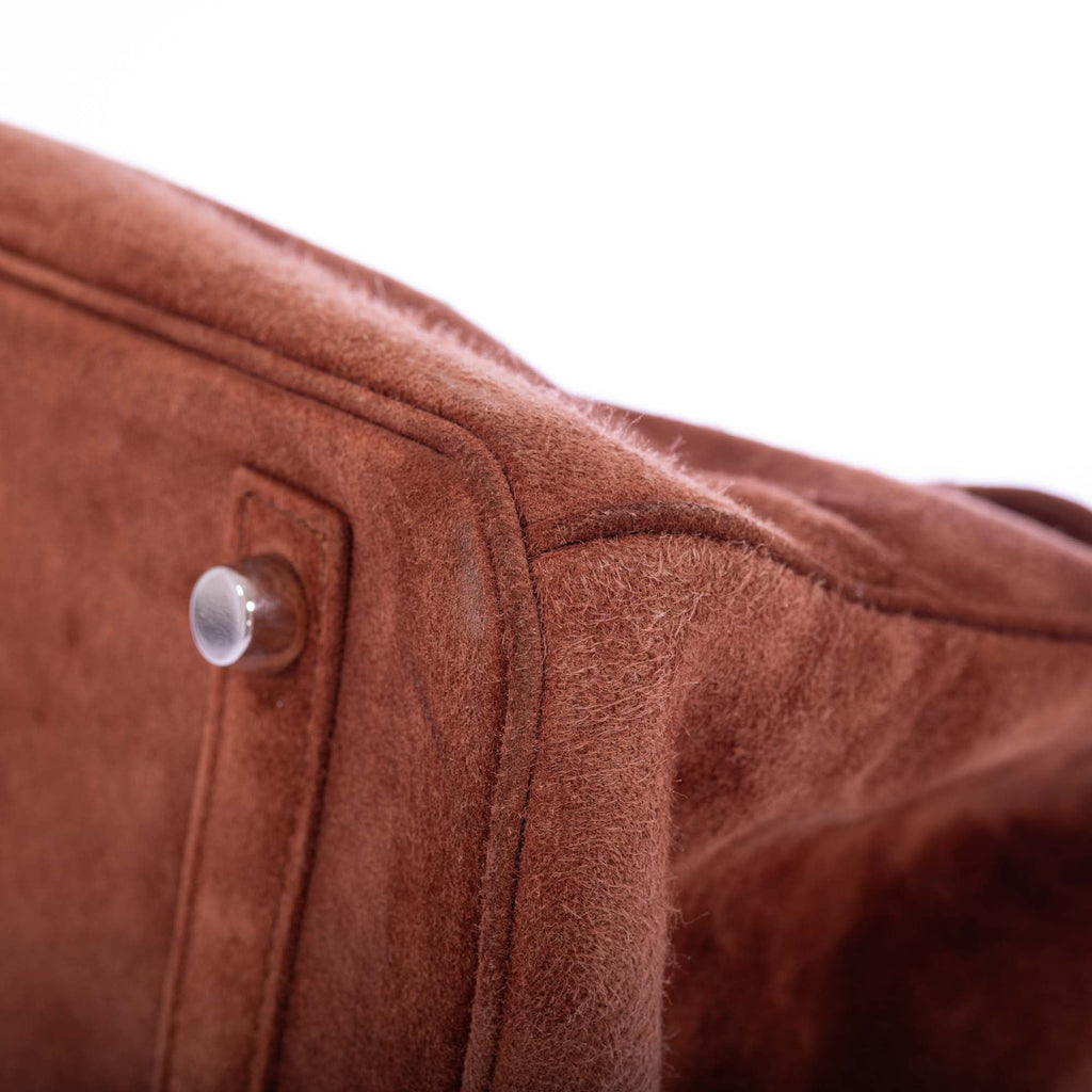 Hermès Birkin 30 Fauve Doblis Suede Palladium Hardware