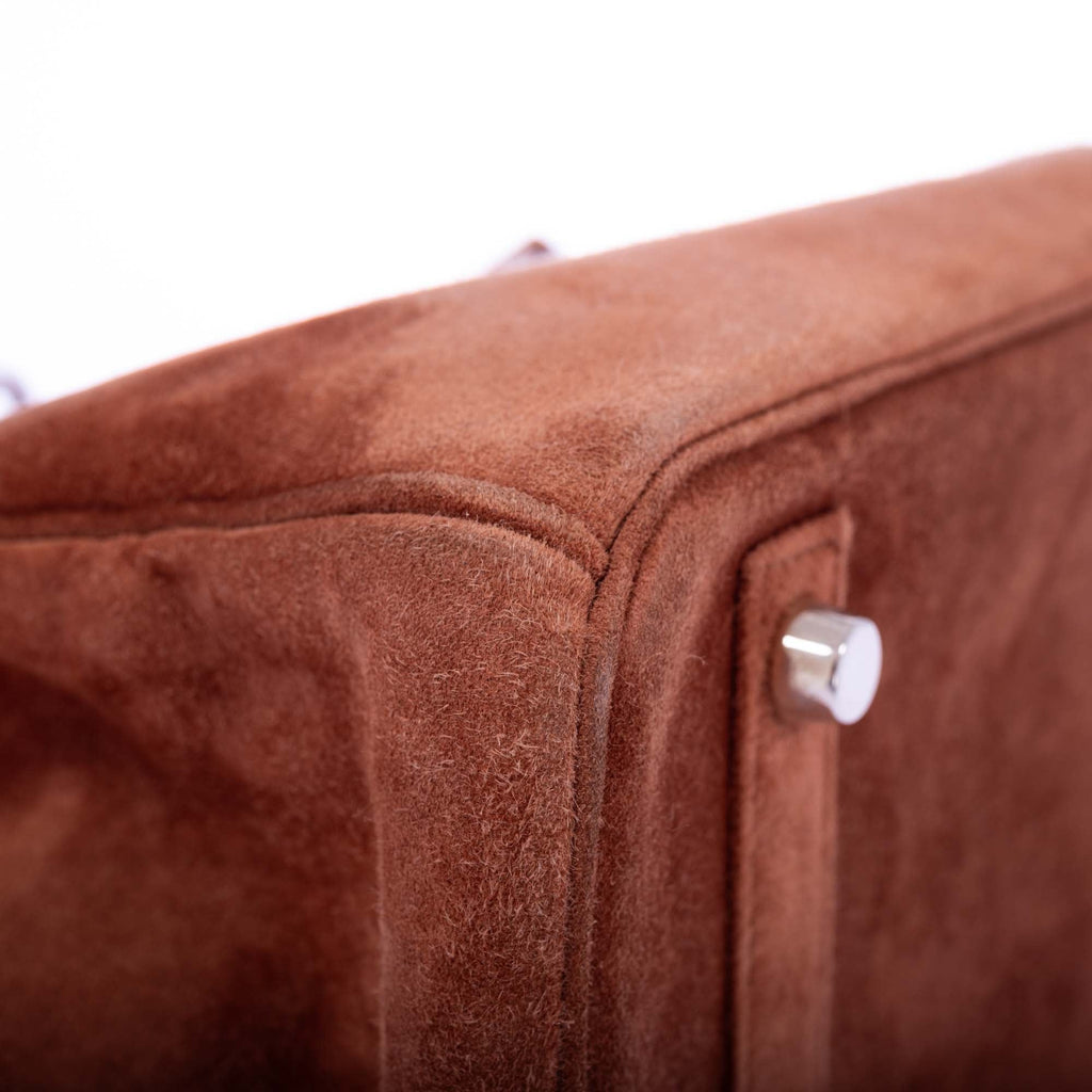 Hermès Birkin 30 Fauve Doblis Suede Palladium Hardware