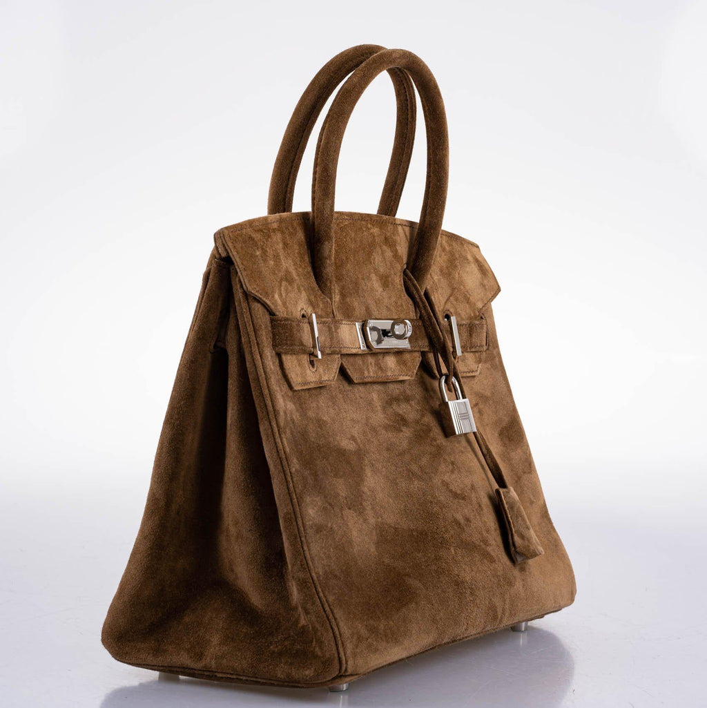 Hermès Birkin 30 Gold Veau Doblis Suede Palladium Hardware