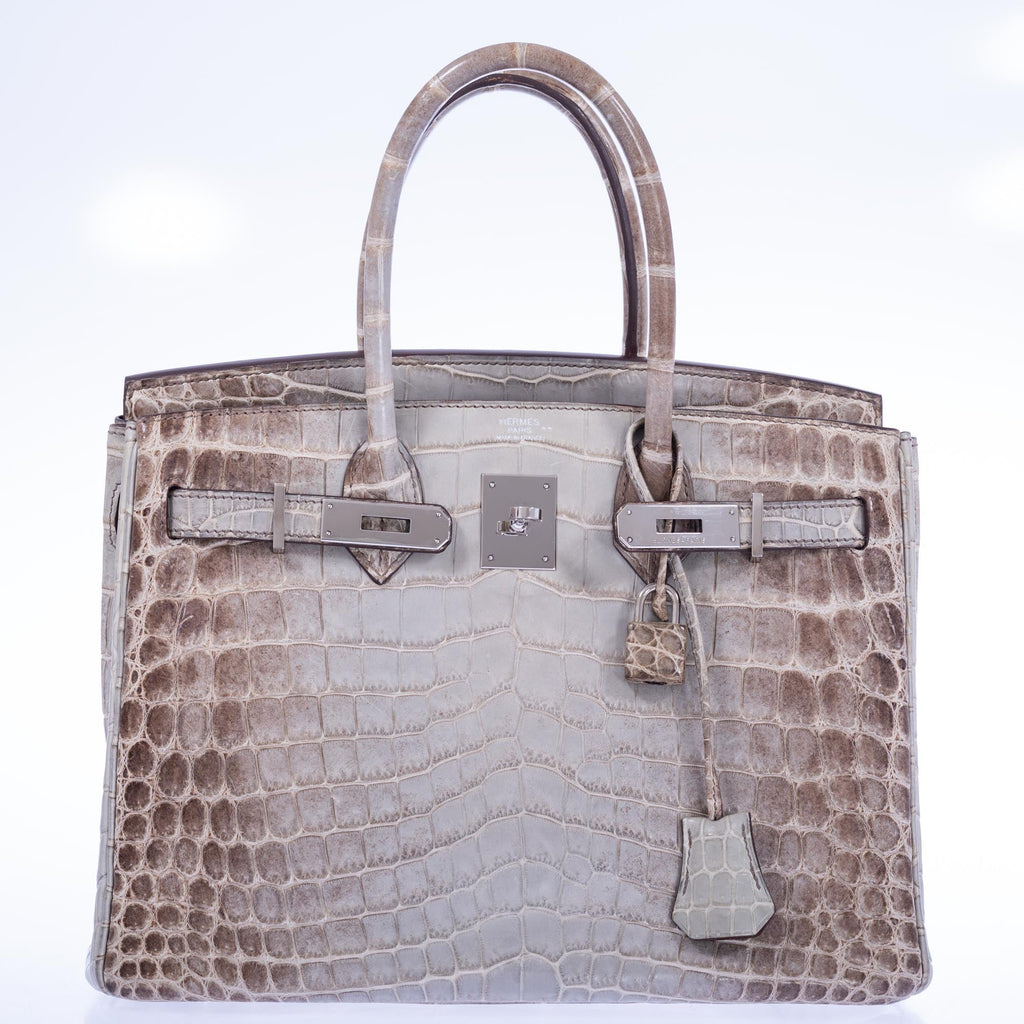Hermès Birkin 30 Gris Cendre Himalayan Niloticus Crocodile Palladium Hardware