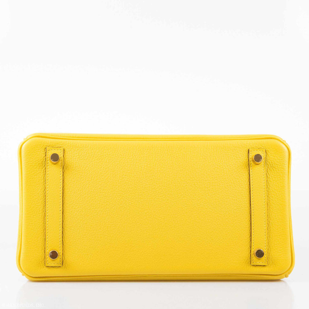 Hermès Birkin 30 Jaune de Naples Taurillon Novillo Gold Hardware
