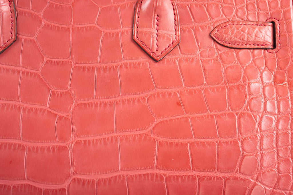 Hermès Birkin 30 Matte Bougainvillier Alligator Palladium Hardware