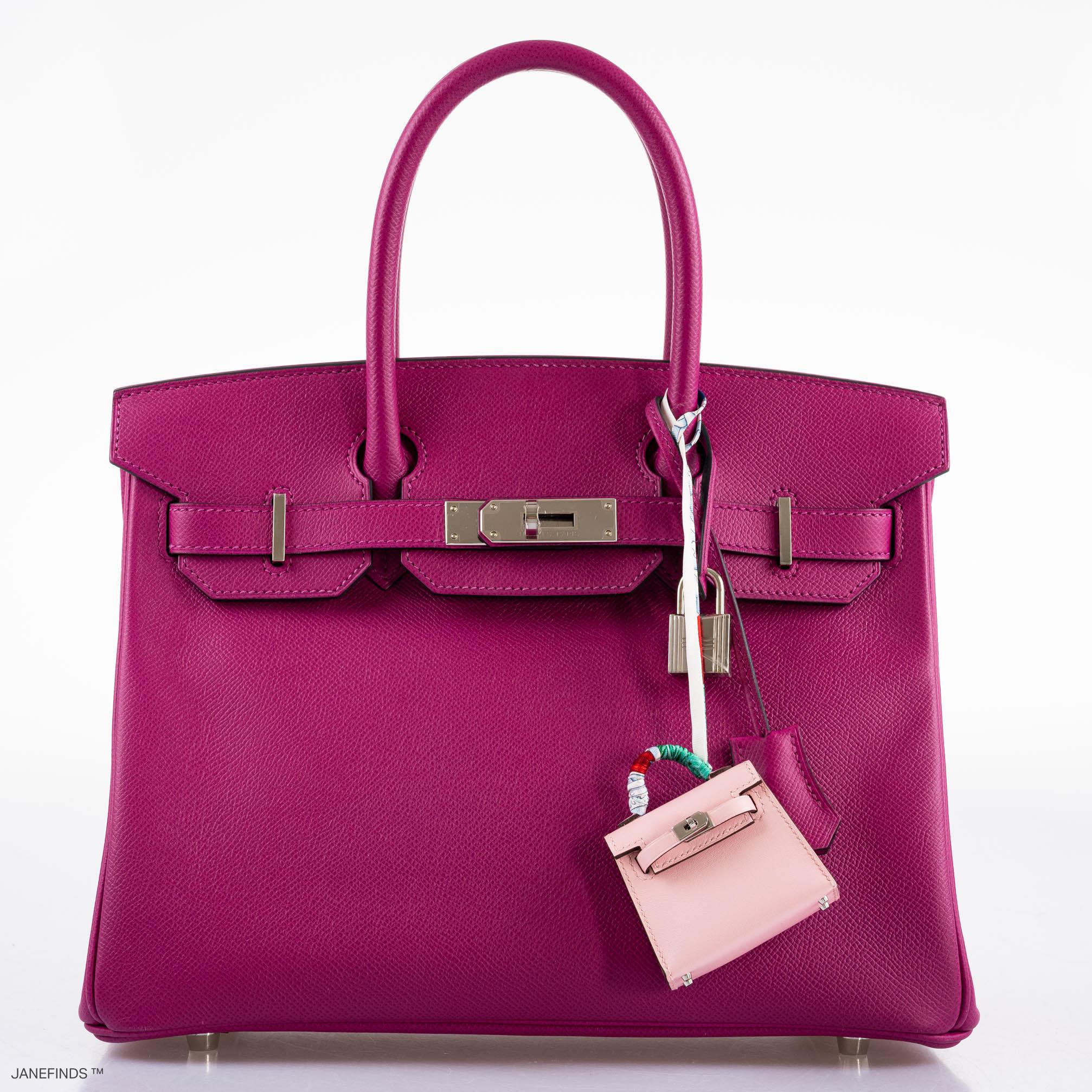 Hermès Birkin 30 Rose Pourpre Epsom with Palladium Hardware - 2018, C