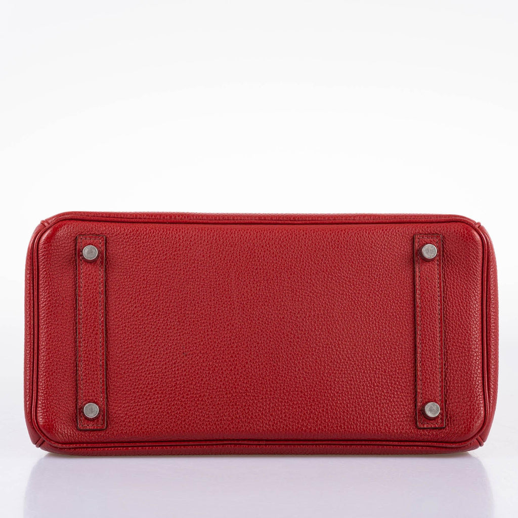 Hermès Birkin 30 Rouge Garance Togo with Palladium Hardware - 2007, K Square