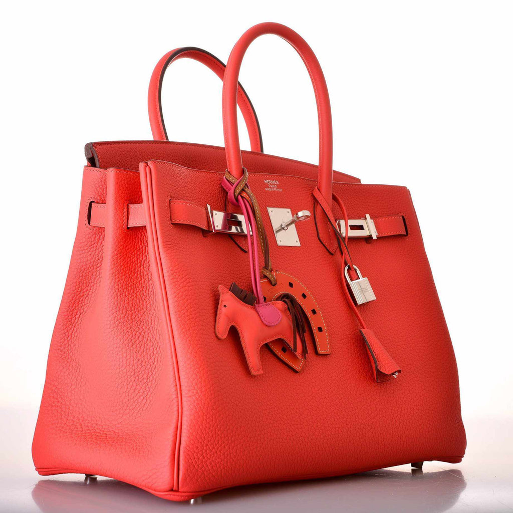 Hermès Birkin 30 Rouge Pivoine Clemence Palladium Hardware