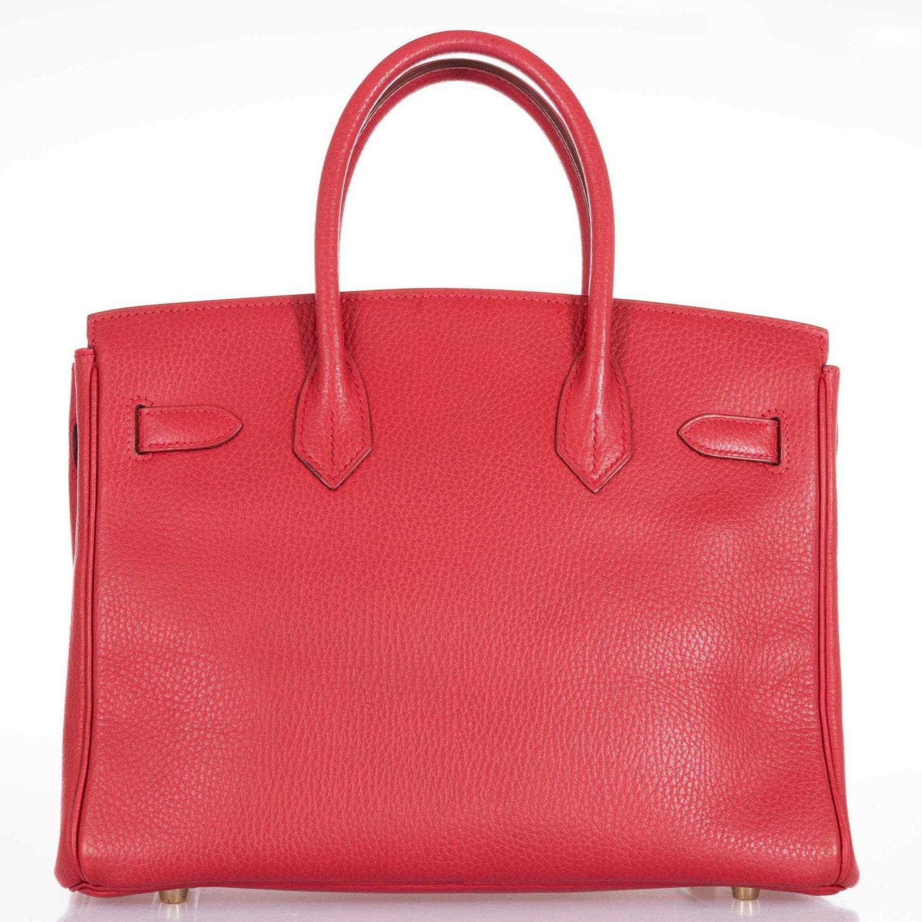 Hermès Birkin 30 Rouge Vif Ardennes Gold Hardware - 2001, E Square