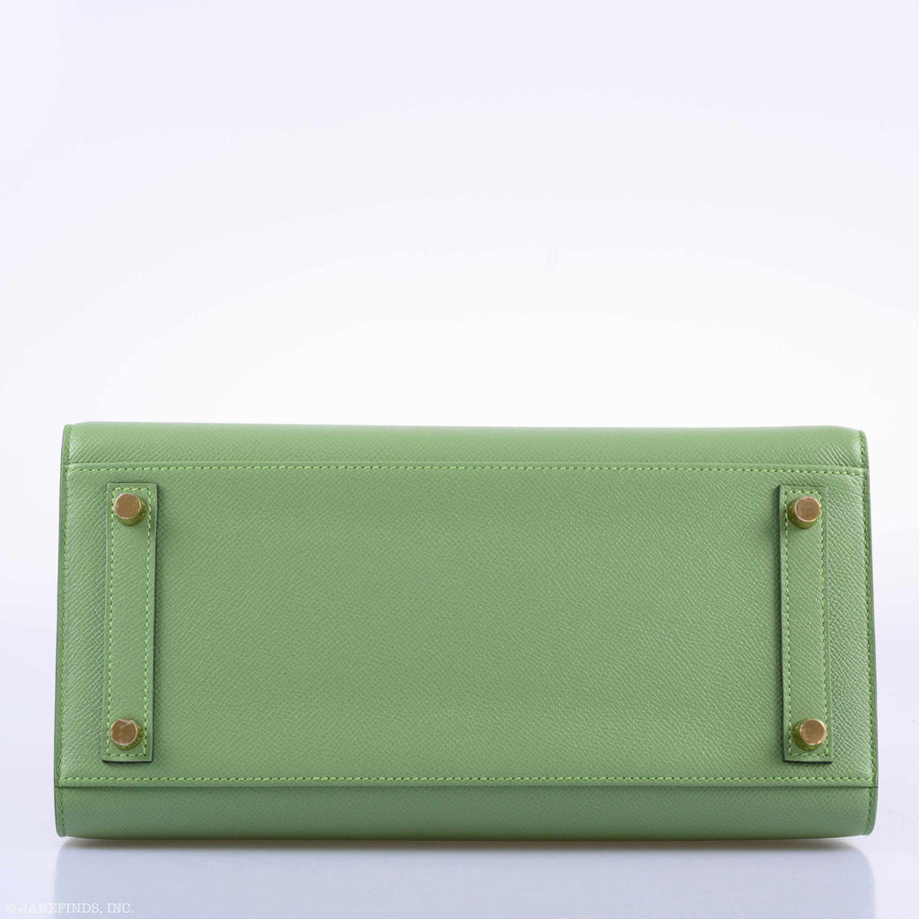 Hermès Birkin 30 Sellier Vert Criquet Madame Grain Gold Hardware - 2020, Y