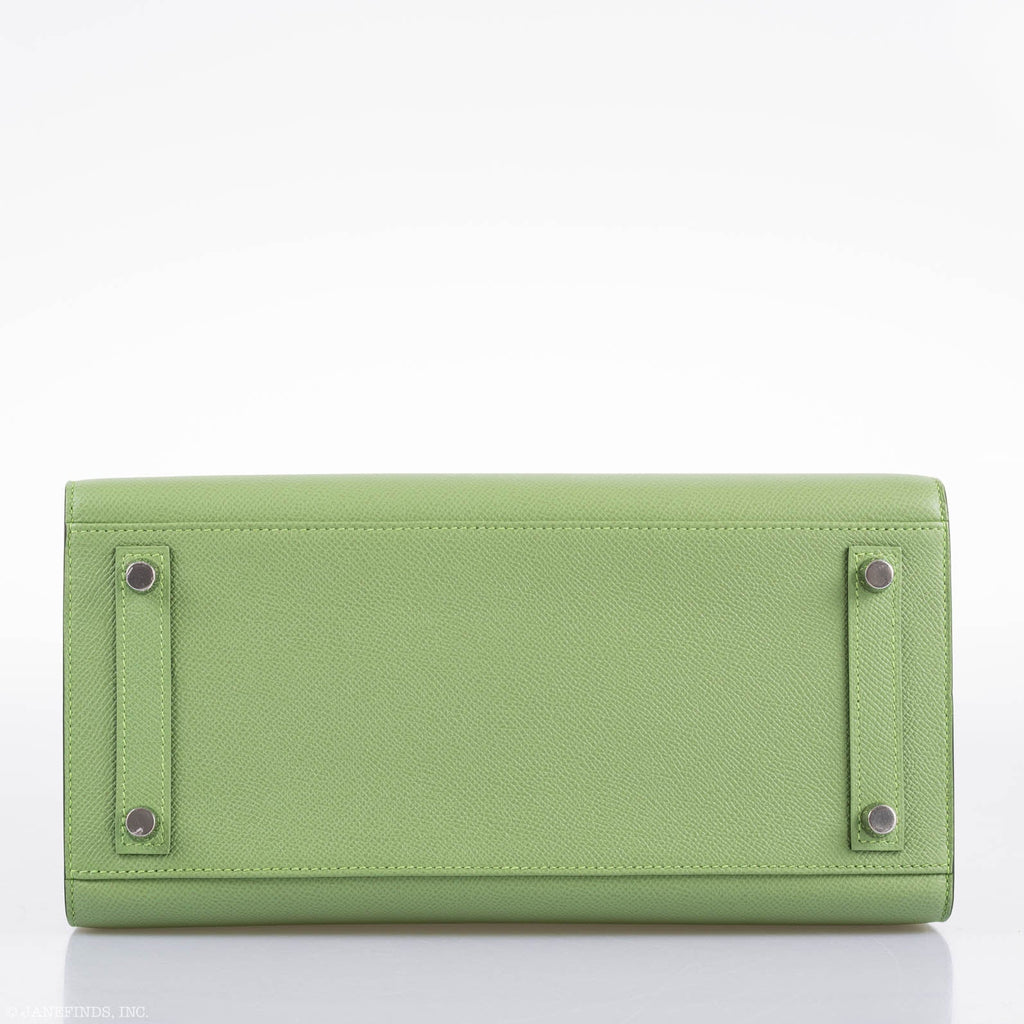 Hermès Birkin 30 Sellier Vert Criquet Madame Grain Palladium Hardware - 2020, Y