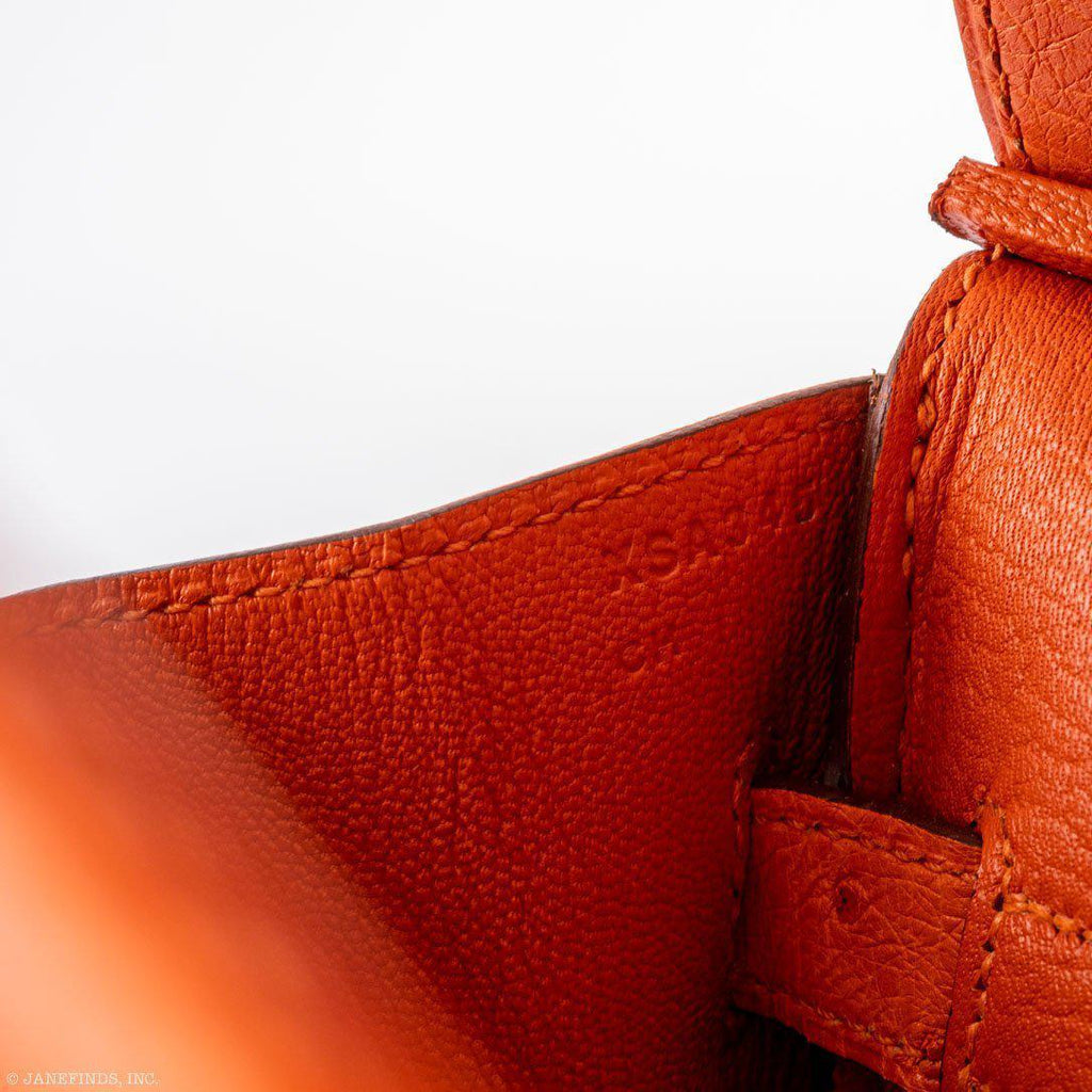Hermès Birkin 30 Tangerine Ostrich with Gold Hardware - 2016, X