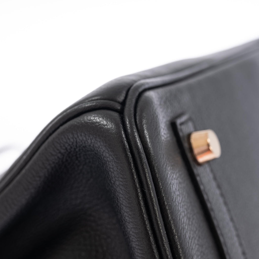 Hermès Birkin 30 Touch Black Shiny Niloticus Crocodile and Novillo Gold Hardware