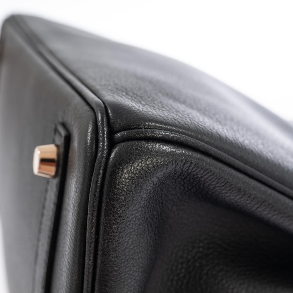Hermès Birkin 30 Touch Black Shiny Niloticus Crocodile and Novillo Gold Hardware