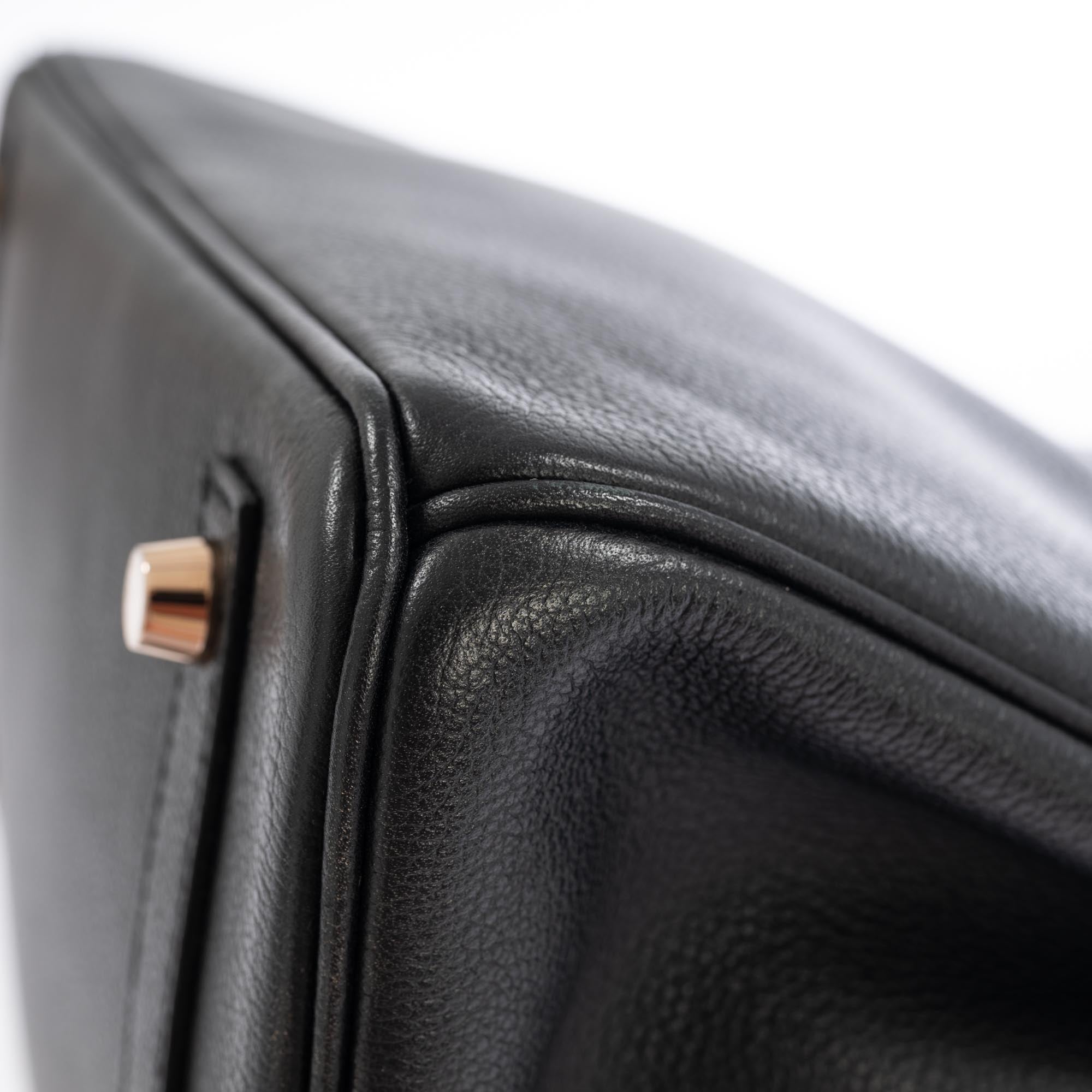 Hermès Birkin 30 Touch Black Shiny Niloticus Crocodile and Novillo Gold Hardware