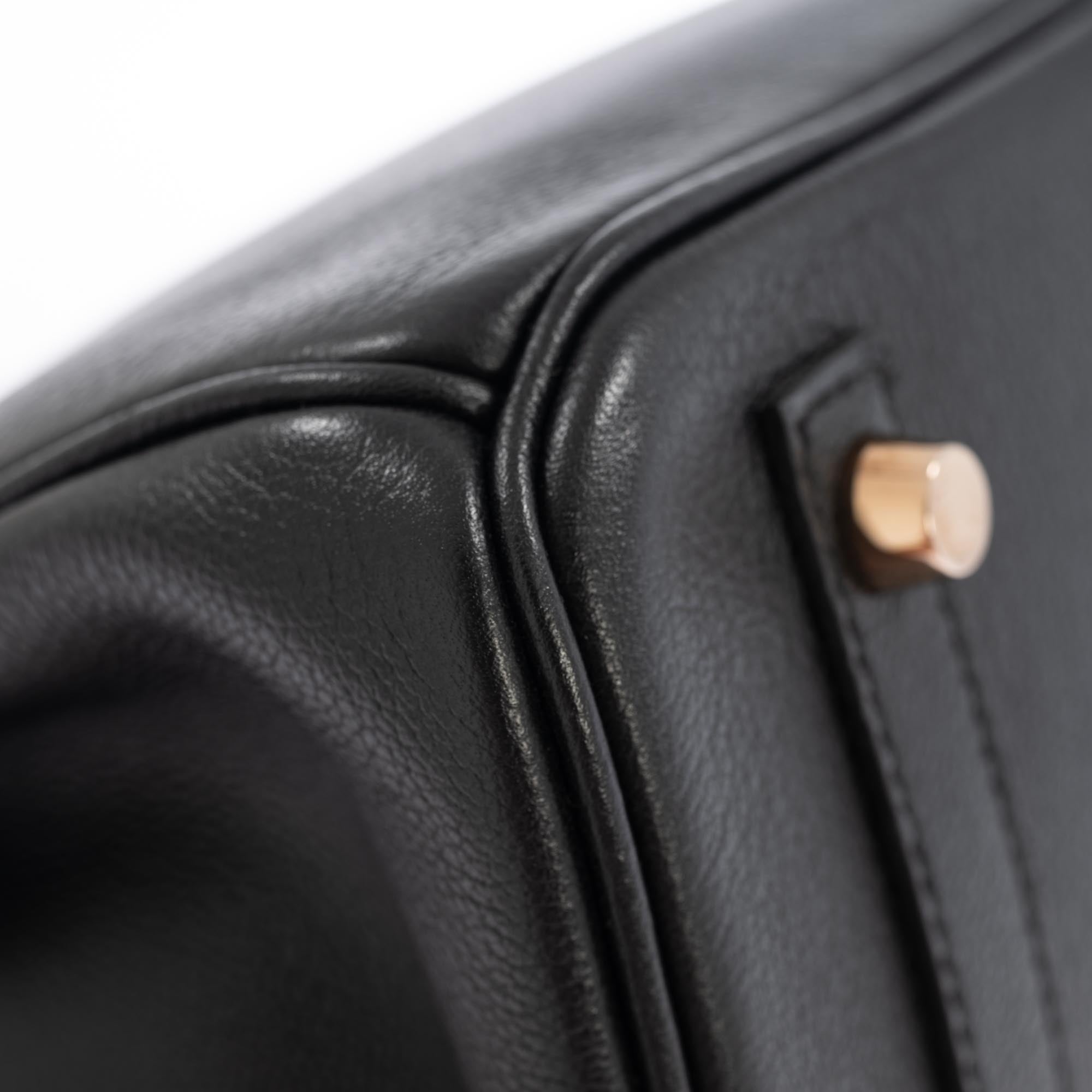 Hermès Birkin 30 Touch Black Shiny Niloticus Crocodile and Novillo Gold Hardware