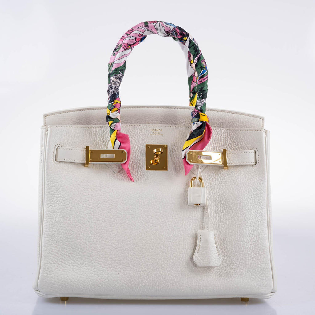 Hermès Birkin 30 White Clemence with Gold Hardware - 2016, X