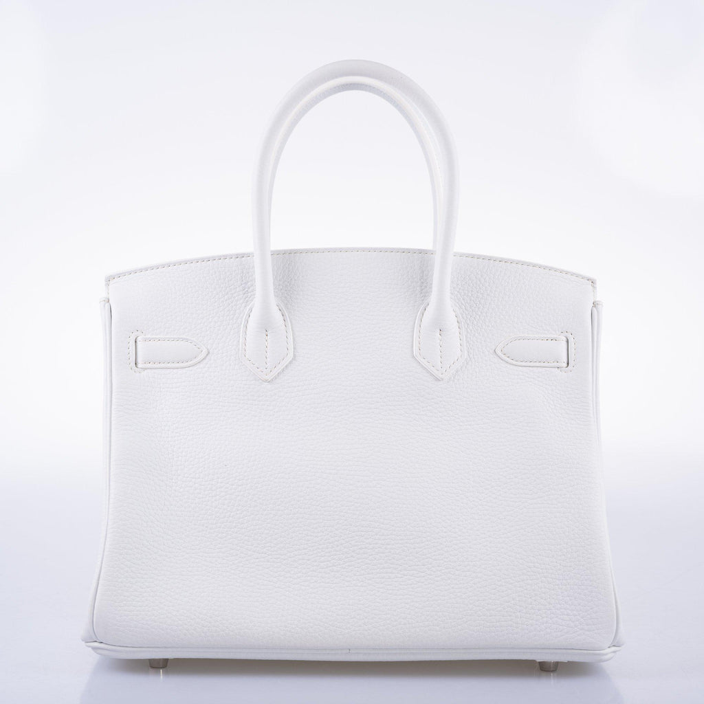 Hermès Birkin 30 White Clemence with Palladium Hardware - 2016, X