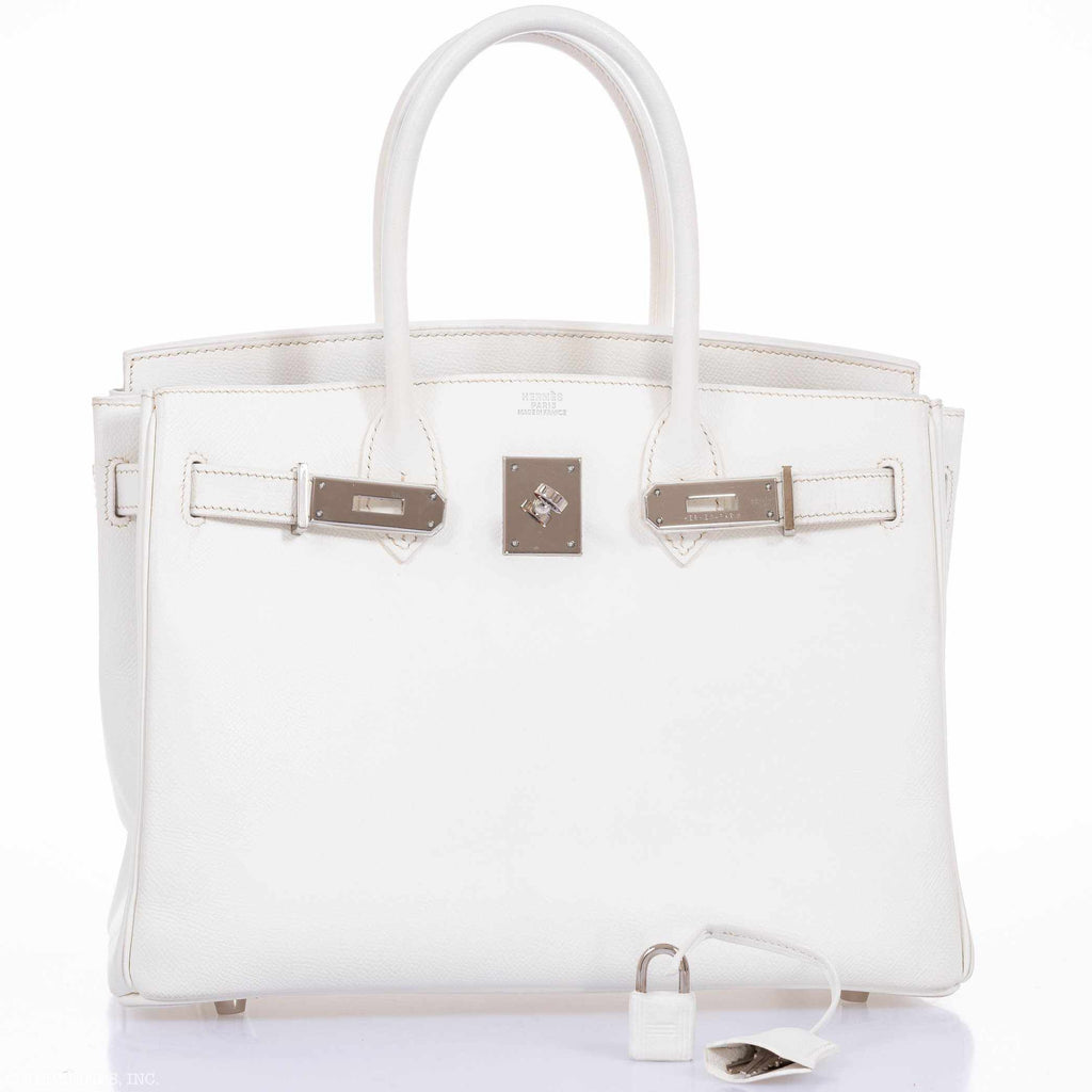 Hermès Birkin 30 White Epsom Palladium Hardware