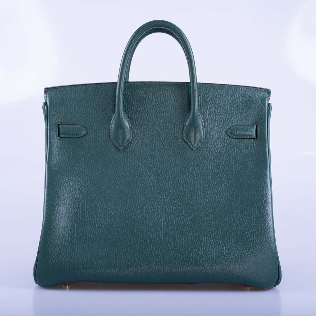Hermès Birkin 32 HAC Vert Fonce Ardenne Leather Gold Hardware
