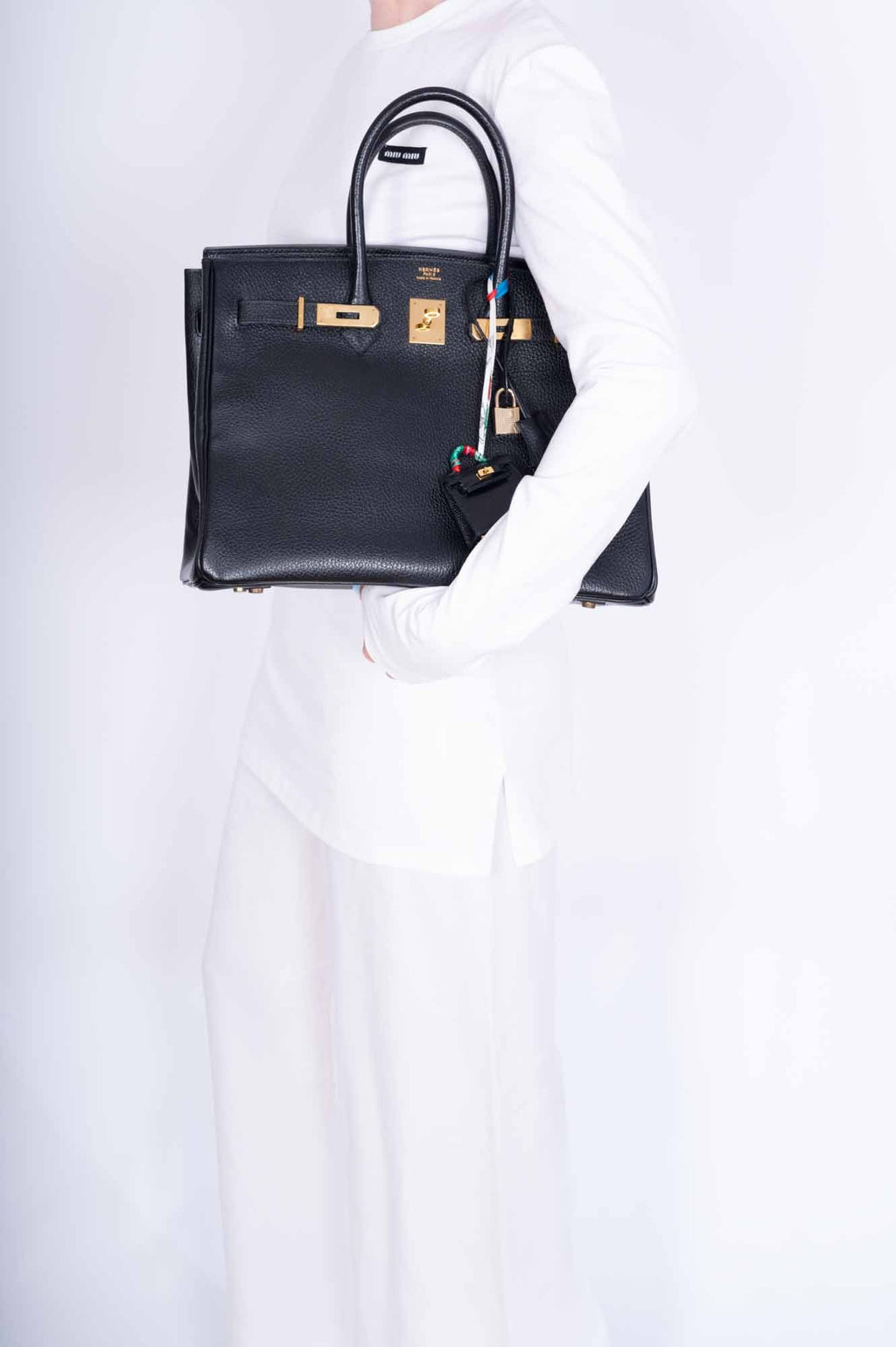Hermès Birkin 35 Black Ardennes Gold Hardware