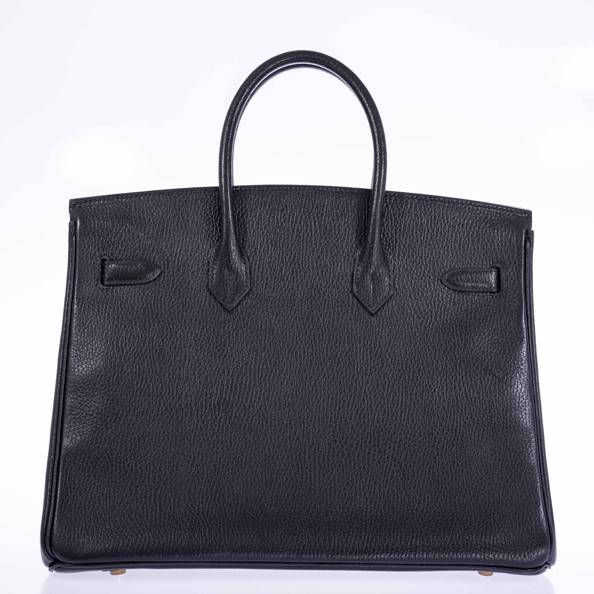 Hermès Birkin 35 Black Ardennes Gold Hardware