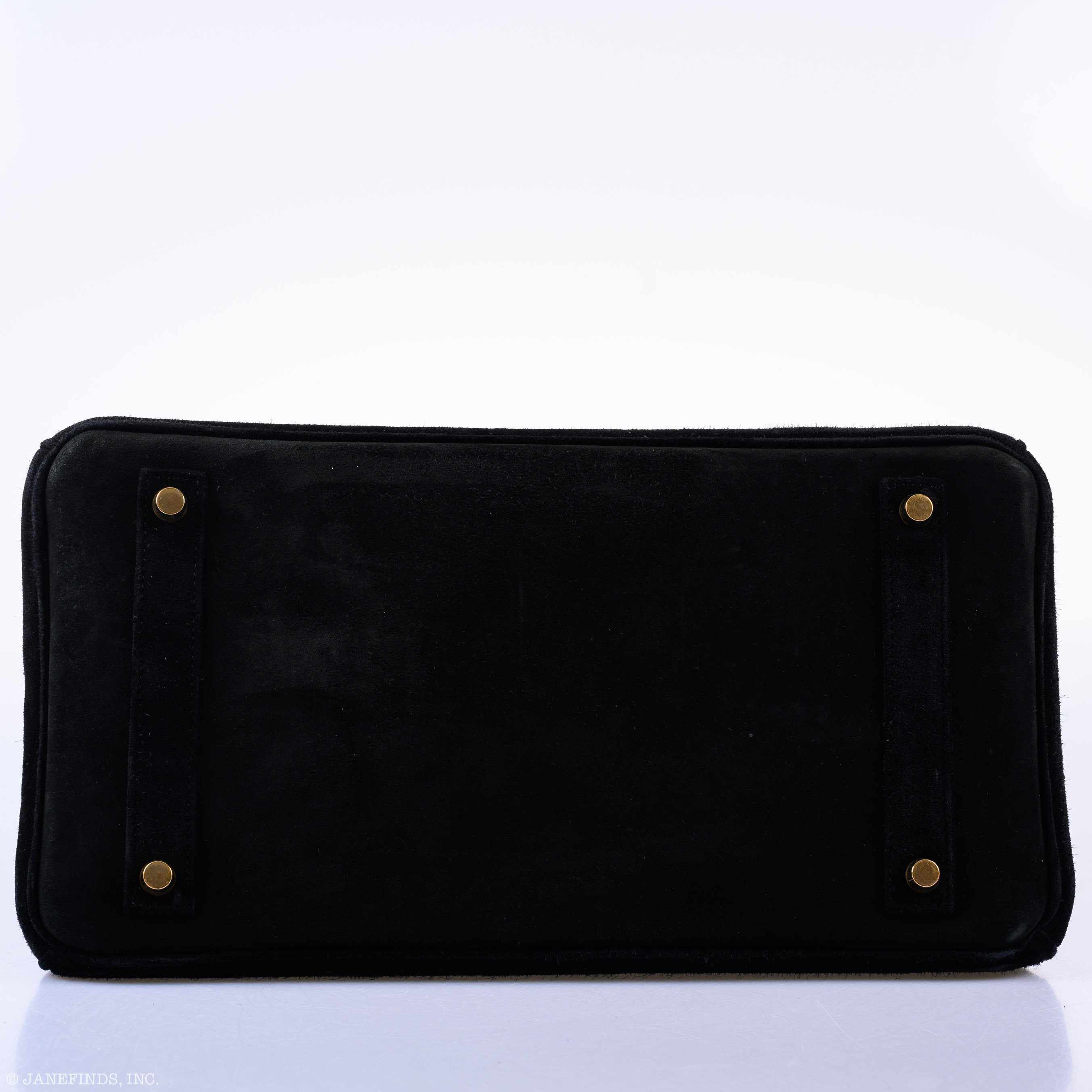 Hermès Birkin 35 Black Veau Velours Suede Gold Hardware