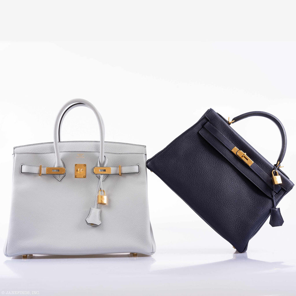 Hermès Birkin 35 Bleu Pale Togo Gold Hardware - Exquisite