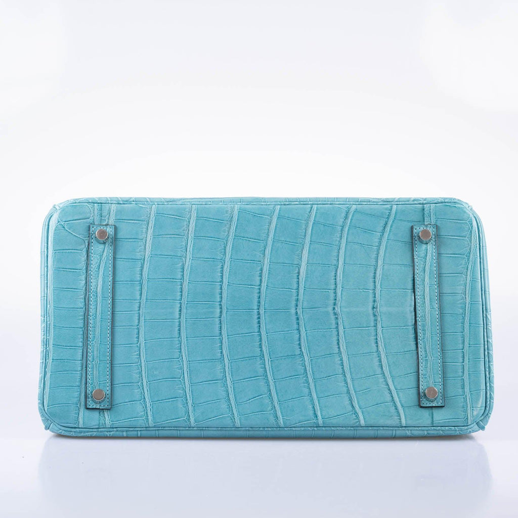 Hermès Birkin 35 Blue Atoll Matte Alligator Palladium Hardware