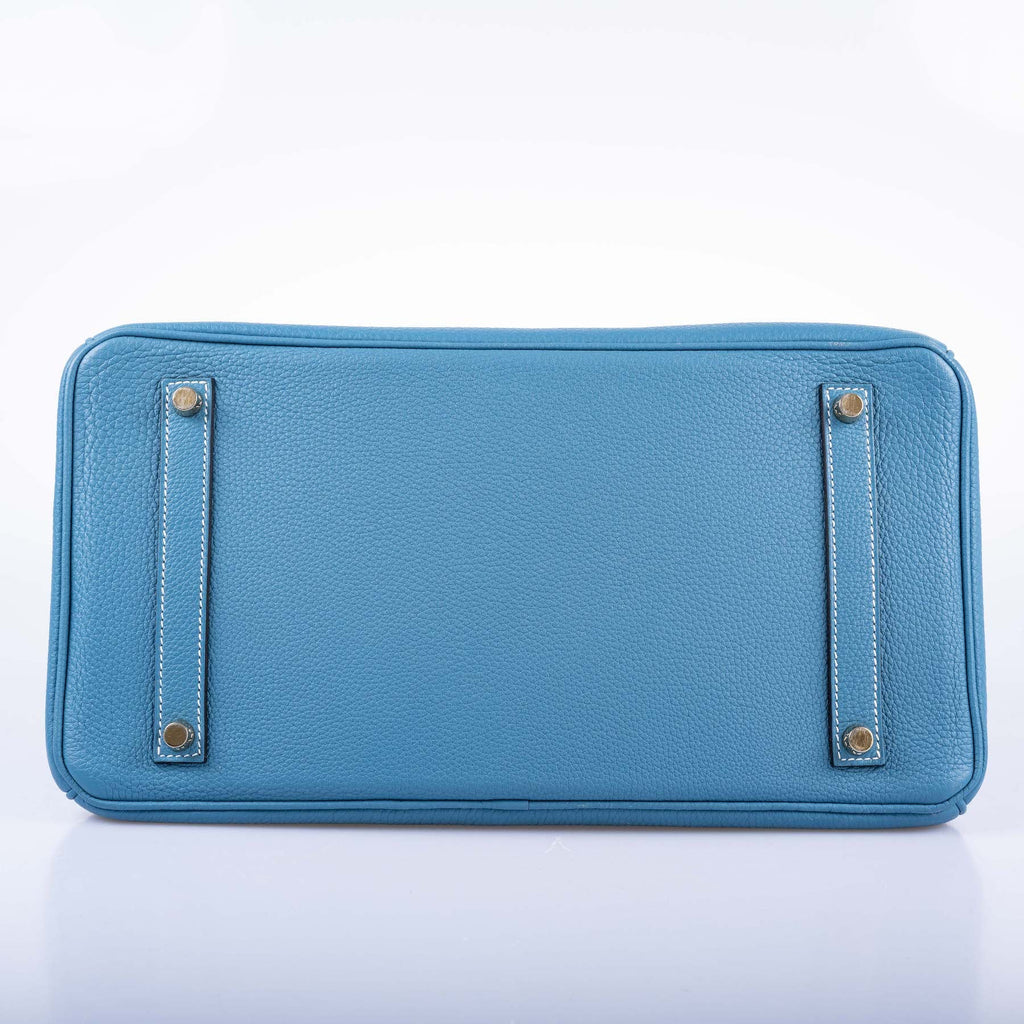 Hermès Birkin 35 Blue Jean Togo Gold Hardware