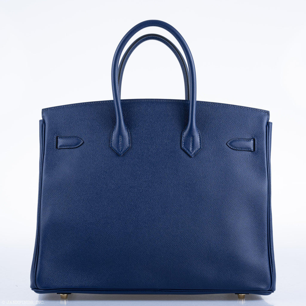 Hermès Birkin 35 Blue Saphire Epsom with Gold Hardware - 2016, X
