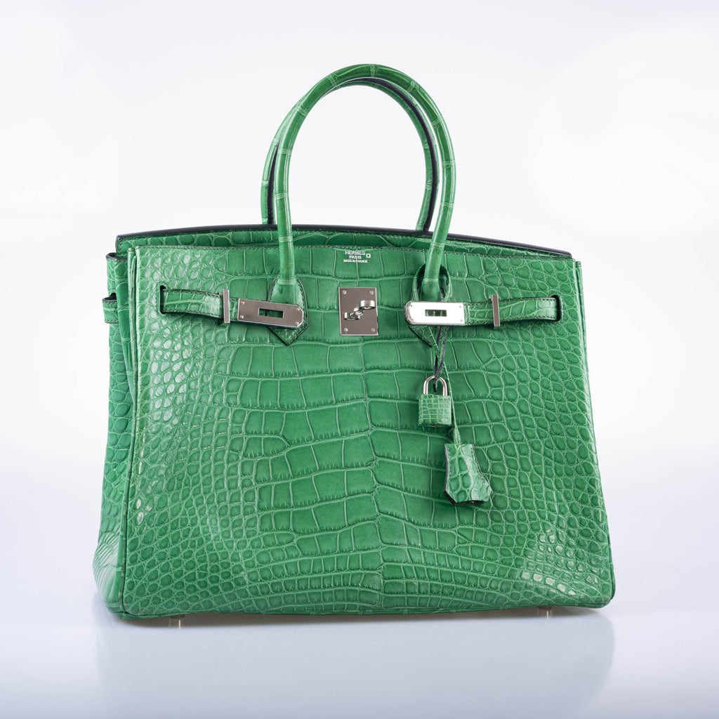 Hermès Birkin 35 Cactus Matte Alligator Palladium Hardware